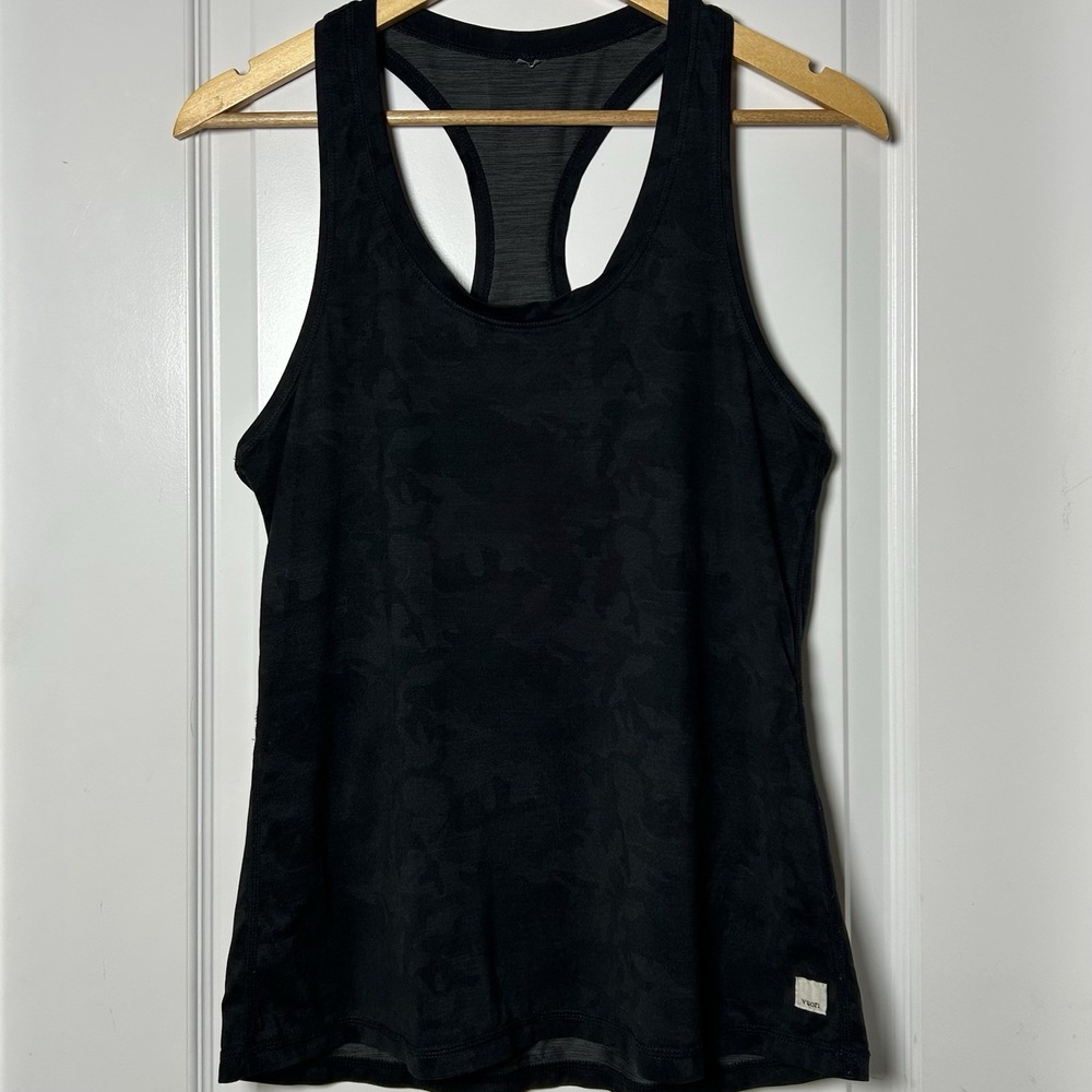 Vuori Black Camo Performance Knit Lightweight Racerback Lux Performance Tank Top